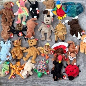 Ty Beanie Babies- Stuffed Animal Collection - Multicolor- set of 25